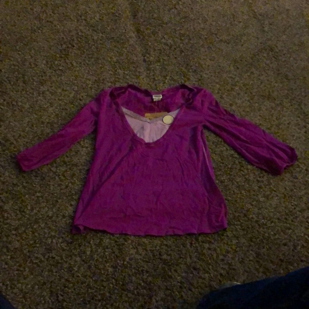 Pink/purple Route 66 knit top size small
